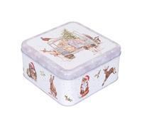 Wrendale Designs - Winter Woodland 'Woodland Animal Natale quadrato Tin