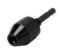 Wresetly 0.3-8mm 1/4 pollici Trapano chiave Chuck Cacciavite Adattatore driver di impatto Vite esagonale Trapano Grinder Adattatore di cambio Convertire -Nero