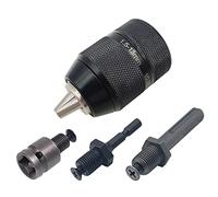 Wresetly 1/2-20UNF Keyless 1.5-13mm 3-Jaw Drill Chuck Adattatore a cambio rapido SDS-Plus Maniglia esagonale da 1/4 di pollice