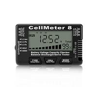 Wresetly 1 Pezzo RC Cellmeter 8 Digital Battery Capacity Checker Controller Tester di Tensione per - NiMH Nicd Cell Meter Nero