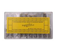 Wresetly 1 Scatola Set di Strumenti per La Riparazione Kit di Cinturini per Cinturino Assortimento Perno di Attrito Pin Fermagli Cinghie Braccialetti Estremità per Rivetti 10Mm-28Mm