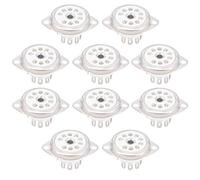 Wresetly 10 pezzi in ceramica B9A placcato 9Pin tubo vuoto boccola pannello telaio montaggio per ECC81 ECC82 ECC83 EL84 6922 tubo vuoto