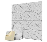 Wresetly 16 acustici con autoadesivo, 30,5 x 30,5 x 0,10 cm, pannello acustico ad alta densità, per studio e ufficio, 1