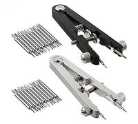 Wresetly 2 pezzi di strumenti per la riparazione di anse a molla per orologi, pinzette, pinze, strumento di rimozione della cinghia di orologio, kit di rimozione delle maglie 'orologio, Nero e