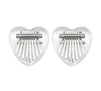 Wresetly 2 Pezzi Seria 8 Mini Kalimba Pollice Pianoforte, Kalimba Acrilico Dito Piano Strumento Musicale per Bambini Adulti Principianti