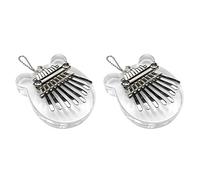 Wresetly 2 Pezzi Seria 8 Mini Kalimbathumb Pianoforte Kalimba Acrilico Dito Piano Strumento Musicale per Bambini Adulti Principianti