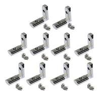 Wresetly 20 pezzi a T fessura a forma di L lato interno interno interno angolo connettore giunto staffa per estrusione alluminio fessura serie 2020 6 mm