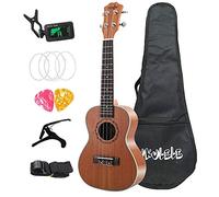 Wresetly 21 Pollici Ukulele Soprano Hawaii Hawaii Mini Chitarra Uke Sapele Chitarra 4 Corde per Chitarrista Principiante