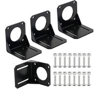 Wresetly 4 Pezzi Serbi 57 Motore Passo A Passo Nema 23 Fisso, Staffa di Montaggio in Acciaio per Motore Passo A Passo Nema 23, con Vite di Montaggio