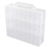 Wresetly 48 Celle Organizer per Smalto per Unghie un 2 Strati Forniture per Unghie Trasparenti Portatili Scatola Portaoggetti per Cucito Regolabile