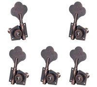 Wresetly 5 Pezzi Chitarra Vintage Open Tuning Key Pegs Tuners 1L4R per 5 Corde Rosso