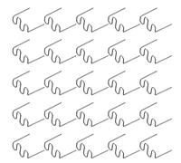Wresetly 500 Pezzi Series Bacchette di Saldatura Clip Caldo Macchina di Riparazione di Plastica Saldatura Cucitrice Calda Auto Paraurti Riparazione Pre-Clip 0,6 Mm