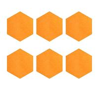 Wresetly 6 Pezzi Acustici Esagonali Insonorizzata per la Decorazione Murale e il Trattamento Acustico e Decorazione Arancione