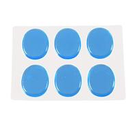 Wresetly 6 pezzi/set cassa pad muto tamponi cassa silenziosa a muto Accessori per strumenti a percussione trasparenti (blu)