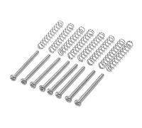 Wresetly 8 pezzi M2,5 x 32 mm, pickup per chitarra elettrica di Humbucker, regolazione 'altezza vite e molla, passo 0,4 mm,