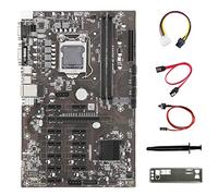 Wresetly B250B ETH Mining Scheda Madre+4Pin a 6Pin + SATA+ Interruttore+Baffle+Grasso Termico 12PCIE MSATA per BTC