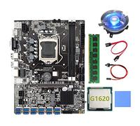 Wresetly B75 BTC Mining Scheda Madre 12 PCIE a USB LGA1155 DDR3 4 GB 1600 Mhz RAM+G1620 CPU+SATA B75 ETH Miner Mining