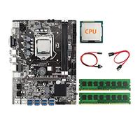 Wresetly B75 USB BTC Mining Scheda Madre Kit+CPU+2X4G DDR3 RAM+Switch +SATA 8XPCIE USB3.0 LGA1155 DDR3 Slot Scheda Madre