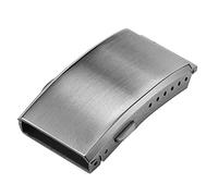 Wresetly Cinturino di ricambio per orologio, fibbia di sicurezza, in acciaio , 18 mm, Colore acciaio, 18mm