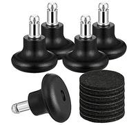 Wresetly Confezione da 5 campanelli per sedia da ufficio, senza ruote, ruote di guida per sedia a rotelle, ruote fisse