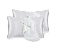 Wresetly Federa per cuscino in , per capelli e pelle, in seta, colore , morbida, 4 pezzi, 20 x 30 cm, con chiusura a busta