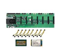 Wresetly HSW1 8 Scheda ETH/BTC Mining Scheda Madre+CPU 2955U+Fan+SSD 128G+8X di Alimentazione 8 Slot PCIE X16 67mm DDR3 SODIMM RAM MSATA