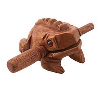 Wresetly Legno intagliato gracchiante percussioni suono musicale rana giocattolo blocco tono