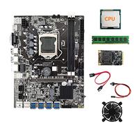 Wresetly MèRe MinièRe B75 BTC + CPU + ventola + DDR3 4 GB di RAM 1600 MHz + SSD 128 G + SATA + di commutazione LGA1155 8XPCIE a Scheda USB