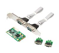 Wresetly Mini PCIe 2 Porte RS422 RS485 Db9 Mezza Dimensione 17V352 Mini PCI Porta Seriale Scheda Controller I/O Industriale
