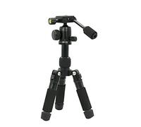 Wresetly Mini treppiede da tavolo in alluminio con testa a sfera per fotocamera digitale mirrorless e smartphone (nero)