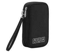 Wresetly Organizzatore elettronico, organizer per cavi, borsa per telefono elettronico portatile, accessori, multifunzione