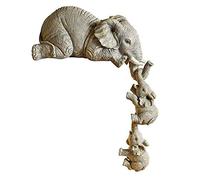 Wresetly Ornamenti in resina a forma di elefante, 3 pezzi, 1 elefante madri e 2 bambini di statue artigianali