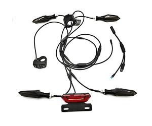 Wresetly Per BBS01 BBS02 Bici Elettrica 24V/36V/48V Anteriore Posteriore Indicatore di Direzione Luce Freno Kit di Conversione Ebike,A