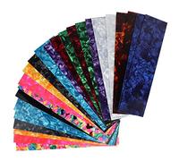 Wresetly Plettri per Chitarra Accessori, Fogli per Pugno Musicisti in Celluloide, Strisce per Plettro per Chitarra Accessori, Tre Spessori da 0,46/0,71/0,96 cm, Colore Casuale