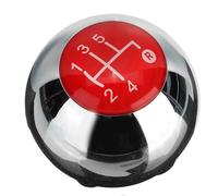 Wresetly Pomello del cambio a 5 Pomello leva del cambio manuale per 2012-2018 Cromo+Rosso 55344048