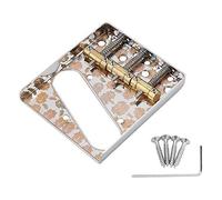 Wresetly Ponte di Chitarra Piastra Ponte Medaglia 3 Ponte di Chitarra Elettrica a 6 Corde per Chitarra Stile TV