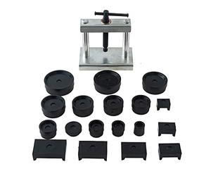 Wresetly Pressa per Cassa 'Orologio da Tavolo 18 Stampi Orologio Fronte Retro Coperchio Cassa Pressore a Vite Chiudi Strumenti del Kit di Riparazione per Orologiai