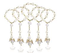 Wresetly Rosario in acrilico, 30 pezzi, per battesimo, rosario per la prima comunione, battesimo, bomboniera, acrilico, metallo