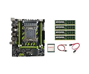 Wresetly Scheda madre X79G LGA2011+CPU E5 2670 V2+4X4G DDR3 RAM+ switch+ SATA Supporto M.2 NVME PCIE X16 6XUSB2.0 SATA3.0