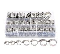 Wresetly Set di fascette stringitubo da 60 pezzi, fascette stringitubo da 8 a 38 mm in acciaio inox 201, fascette stringitubo 7 dimensioni, fascette per tubi per tubi