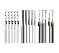 Wresetly Set di punte per incisione per mulino a estremità 15 pezzi pezzi CNC per la lavorazione del legno di taglio acrilico 3.175/2mm fresa in metallo duro