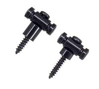 Wresetly Supporti per Fibbia Corda per Chitarra Elettrica con Vite Guida Albero Accessori per Chitarra Nero