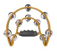 Wresetly Tamburino Percussione Strumenti Musicali Campana a Mano per Half Moon Drum Tamburine