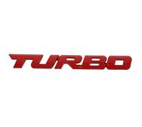 Wresetly TURBO - Adesivo universale per auto, , 3D, in metallo, colore: rosso