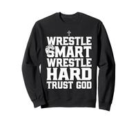 Wrestle Intelligente Wrestle Difficile Fiducia Dio Christian Wrestling Felpa