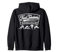 Wrestling BJJ Grappling Fresh Takedowns Served Daily Felpa con Cappuccio