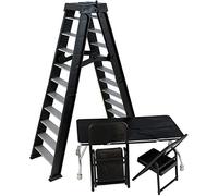 WRESTLING TLC Playset NERO per Action Figures del Wrestling da 15-18cm Table Ladder Chairs Set di Tavolo Scala Sedie