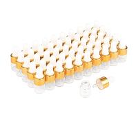 Wresty 50 Pcs Clear Glass Dropper Vails 1ml Mini Essential Oils Sample Dropper Bottles For Traveling Essential Oils Perfum...
