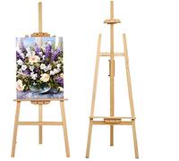 WREWING Cavalletto professionale da studio - Cavalletto regolabile in legno per pittura e disegno - espositore pieghevole per tela, opere d'arte e segnaletica per matrimoni - facile da montare