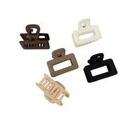 WREWING Confezione da 5 fermagli per capelli con artiglio e mascella per donne e ragazze, rettangolo medio 4,1 cm, piccolo, opaco, mini, sottili, medi, spessi e fini per capelli corti